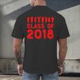 & Red Class Of 2018 Senior GraduationShirt Men's Back Print T-Shirt