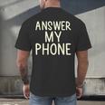 Answer My Phone I Introvert Men's Back Print T-Shirt Answer My Phone I Introvert Men's Back Print T-Shirt