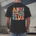 Anti Social Dog Moms Club Introvert Dog Mom Retro Men Women Men's Back Print T-Shirt
