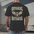 Antisocial Butterfly Quote Socially Selective Introvert Men's Back Print T-Shirt Antisocial Butterfly Quote Socially Selective Introvert Men's Back Print T-Shirt