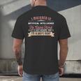 Artificial Intelligence Major Student Shirt Graduation Men's Back Print T-Shirt