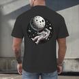 Astronaut Aesthetic Holding Moon Balloon Planets Introvert Men's Back Print T-Shirt