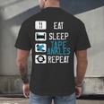 Athletic Trainer Eat Sleep Tape Ankles Graduation Men's Back Print T-Shirt