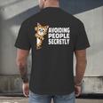 Avoiding People Secretly Cat Introvert Humor Men's Back Print T-Shirt Avoiding People Secretly Cat Introvert Humor Men's Back Print T-Shirt