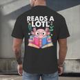 Axolotl Books Readsalotl Reading Bookworm Boys Girls Men's Back Print T-Shirt