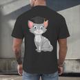 Bachelor Master Cats Graduation 2026 Graduate Men's Back Print T-Shirt