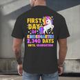 Back To School First Day Of Kindergarten Graduation Unicorn Men's Back Print T-Shirt