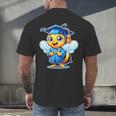 Bee Graduation Cute Kindergarten Elementary High School Men's Back Print T-Shirt