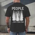 Bigfoot People Not a Big Fan Sasquatch Introvert Men's Back Print T-Shirt Bigfoot People Not a Big Fan Sasquatch Introvert Men's Back Print T-Shirt