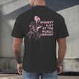 Biggest Slut At The Public Library Reading Book Club Men's Back Print T-Shirt