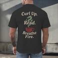 Book Dragon Fantasy Reader Cozy Reading Book Lover Dragon Men's Back Print T-Shirt