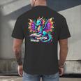 Book Dragon Reading Men's Back Print T-Shirt Book Dragon Reading Men's Back Print T-Shirt