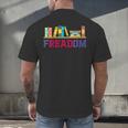 Book Lover Freedom Librarian Vintage Retro Reading Present Men's Back Print T-Shirt