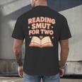 Book Lover Pregnancy Announcement Reveal Smut Men's Back Print T-Shirt