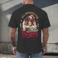 All Booked For Christmas Dragon Men's Back Print T-Shirt