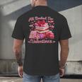 All Booked Valentine's Girly Teacher Coquette Love Men's Back Print T-Shirt All Booked Valentine's Girly Teacher Coquette Love Men's Back Print T-Shirt