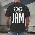 Books Are My Jam Graphic For Introverts Men's Back Print T-Shirt