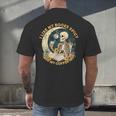 I Like My Books Spicy & My Coffee Icy Skeleton Read Book Men's Back Print T-Shirt