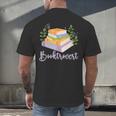 Booktrovert Bookworm Introvert Bibliophile Booktrovert Men's Back Print T-Shirt
