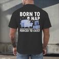 Born To Nap Forced To Exist Lazy Skeleton Couch Introverts Men's Back Print T-Shirt Born To Nap Forced To Exist Lazy Skeleton Couch Introverts Men's Back Print T-Shirt