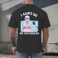 I Can't Go My Cat Said No Introvert Anxiety Cat Lover Men's Back Print T-Shirt I Can't Go My Cat Said No Introvert Anxiety Cat Lover Men's Back Print T-Shirt