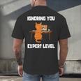 Cat Ignoring You Expert Level Orange Tabby Introvert Men's Back Print T-Shirt Cat Ignoring You Expert Level Orange Tabby Introvert Men's Back Print T-Shirt