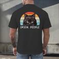 Cat Pun Introvert Anti Social Ew People Kitty Men's Back Print T-Shirt Cat Pun Introvert Anti Social Ew People Kitty Men's Back Print T-Shirt