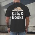 Cats And Books Men's Back Print T-Shirt Cats And Books Men's Back Print T-Shirt