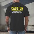 Caution Does Not Play Well With Others Introvert Men's Back Print T-Shirt Caution Does Not Play Well With Others Introvert Men's Back Print T-Shirt