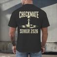 Checkmate Senior 2026 Chess Piece Class Of 2026 Graduation Men's Back Print T-Shirt