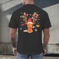 Christmas Librarian Reindeer Xmas Book Teachers Love Reading Men's Back Print T-Shirt