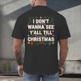 Christmas Sarcastic Introvert Holiday Shirt Men's Back Print T-Shirt