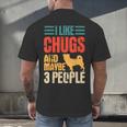 Chug Dog Retro Vintage Pughuahua Owner Fur Parent Introvert Men's Back Print T-Shirt Chug Dog Retro Vintage Pughuahua Owner Fur Parent Introvert Men's Back Print T-Shirt