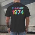 Class Of 1974 School Reunion College Highschool Graduation Men's Back Print T-Shirt