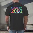 Class Of 2003 School Reunion College Highschool Graduation Men's Back Print T-Shirt