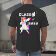 Class Of 2018 Graduation Him Her Unicorn Dabbing Shirt Men's Back Print T-Shirt