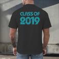 Class Of 2019 High School Graduation Teal Senior Men's Back Print T-Shirt