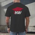 Class Of 2021 Burgundy Regalia Graduation Men's Back Print T-Shirt