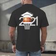 Class 2021 Graduation Senior Basketball Player Men's Back Print T-Shirt