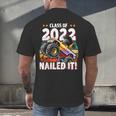 Class Of 2022 Monster Truck Graduation Cap Retro Sunset Boy Men's Back Print T-Shirt