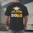 Class Of 2023 School Graduation Vintage Retro Class Of 2023 Men's Back Print T-Shirt