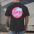Class Of 2024 Senior Pink Retro Classic Girl Grad Graduation Men's Back Print T-Shirt