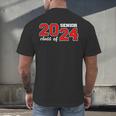 Class Of 2024 Senior Year Boys Girls School Graduation Men's Back Print T-Shirt