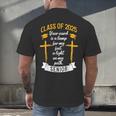 Class Of 2025 Senior Graduation Cross Quote Faith In God Men's Back Print T-Shirt