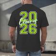 Class Of 2026 Graduation Varsity Lime Green Letters Men's Back Print T-Shirt