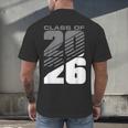 Class Of 2026 High School Senior Graduation Grey Sport Style Men's Back Print T-Shirt