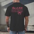Class Of 2026 Pink Coquette Bow Cap Senior 2026 Graduation Men's Back Print T-Shirt