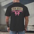 Class Of 2026 Pink Coquette Bow Senior Graduation Men's Back Print T-Shirt