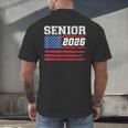 Class Of 2026 Senior Back To School American Flag Graduation Men's Back Print T-Shirt