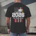 Class Of 2026 Senior Graduation American Flag Senior 2026 Men's Back Print T-Shirt